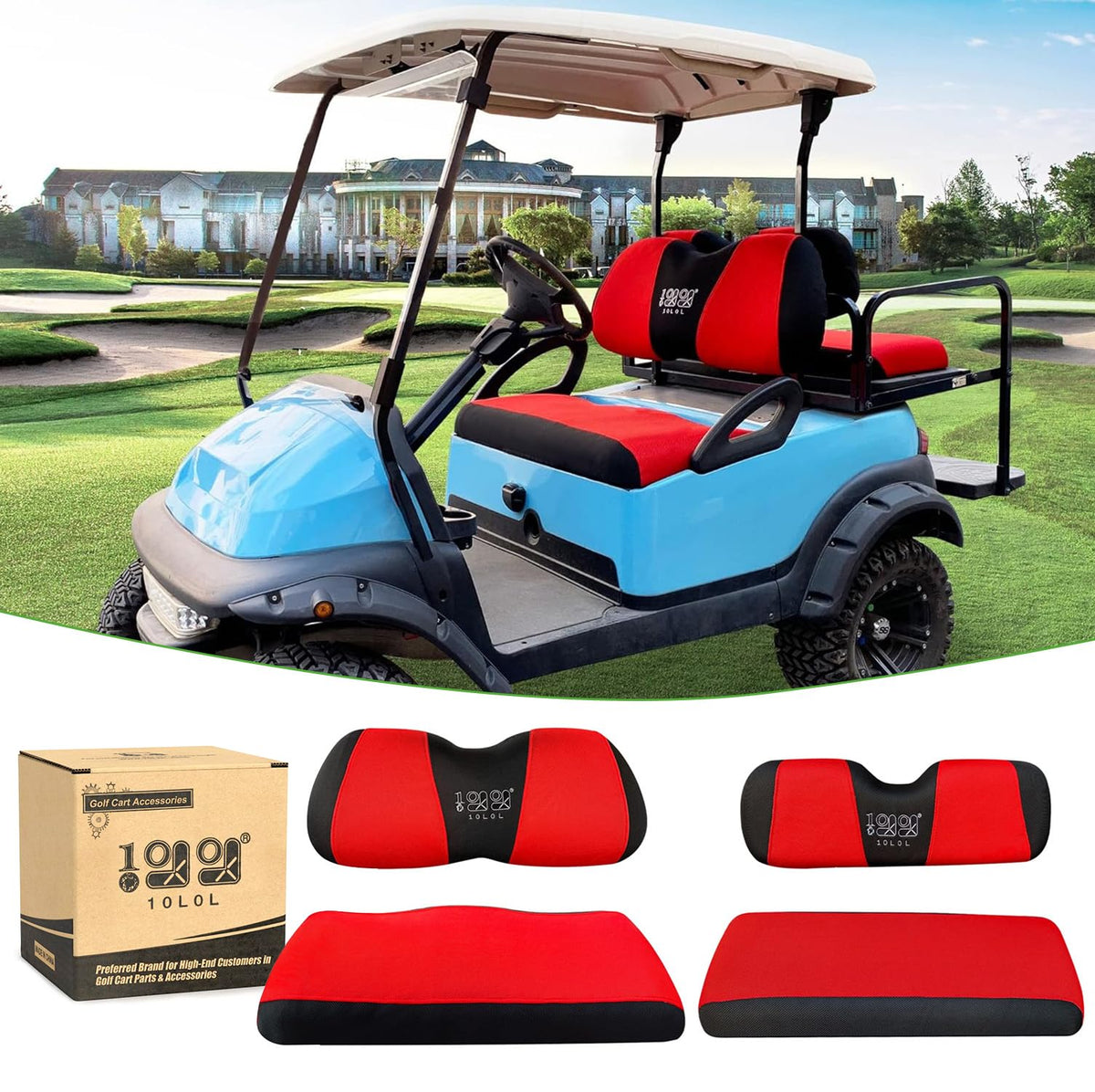 10L0L front-rear-seat-cover for Yamaha G29 Drive protects seats from wear and tear.