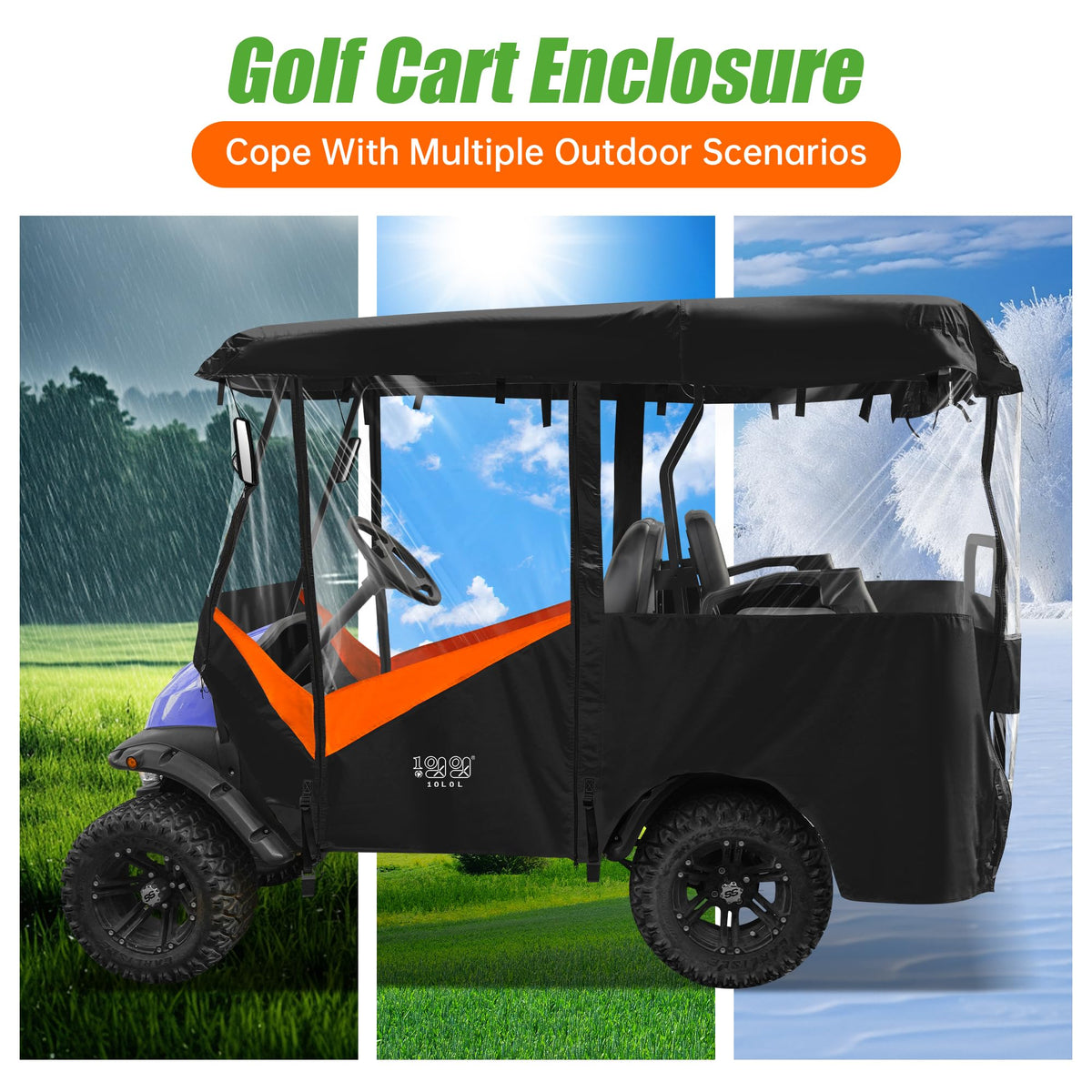 10L0L Velcro attachments stabilize the enclosure around wheels and doors