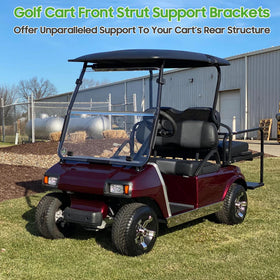 10L0L front roof support brackets during installation for Club Car DS.