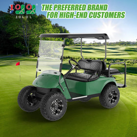 10L0L Front Seat Cover with Diamond Design enhances EZGO TXT interior aesthetics.