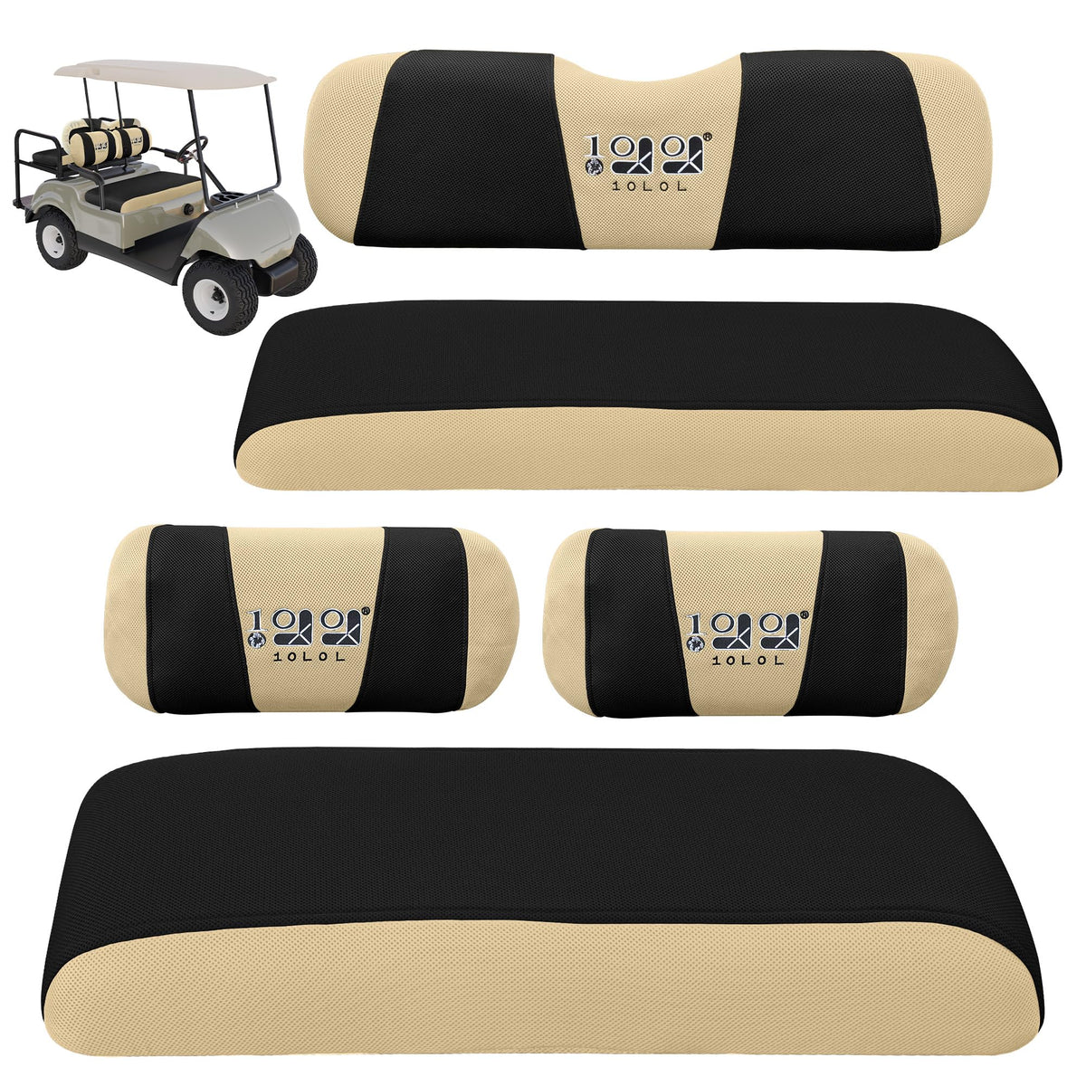 10L0L front-seat-cover for golf carts protects and refreshes upholstery