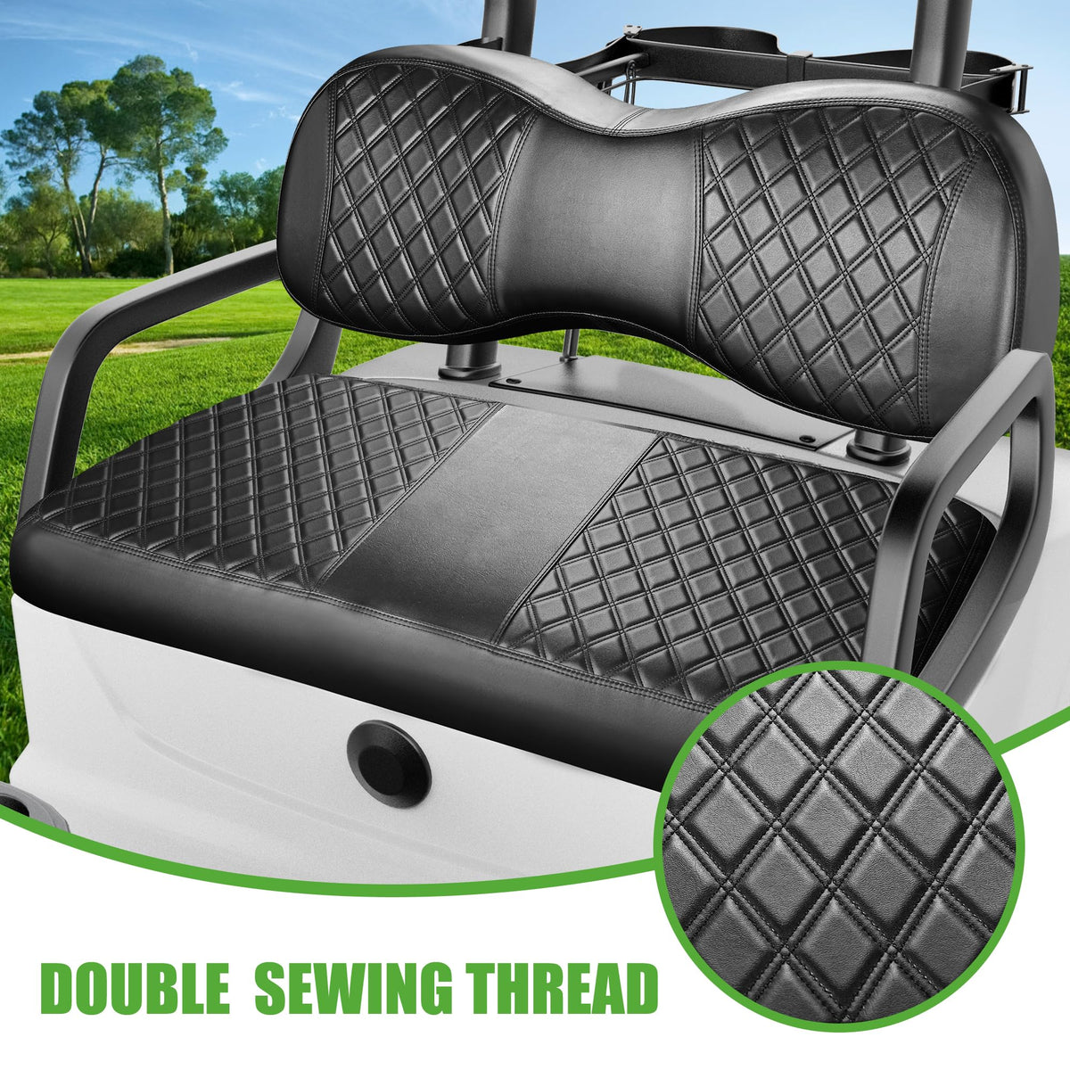 10L0L front-seat-cover size fits Yamaha G29 for precise mounting.