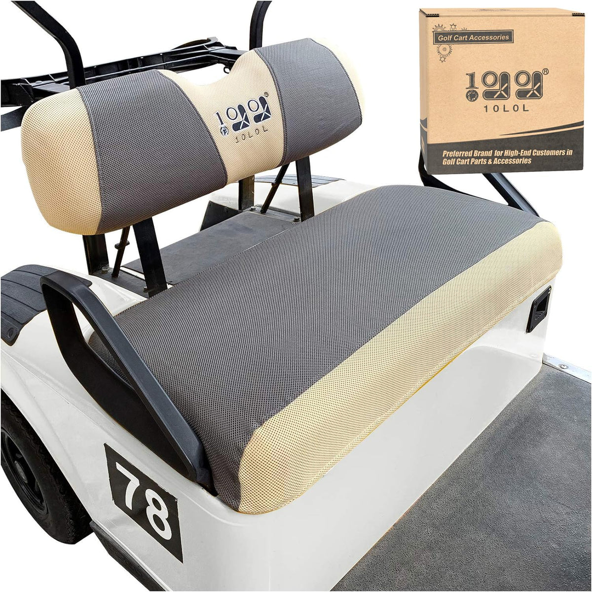 10L0L front seat covers protect EZGO TXT/RXV seats from spills and wear.