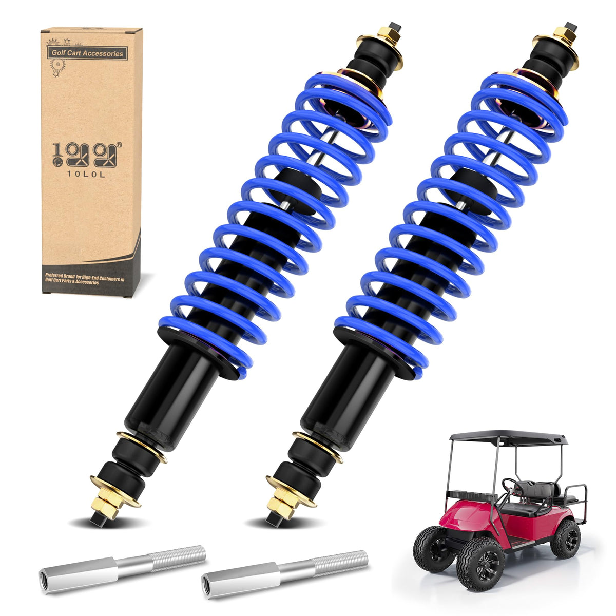 10L0L front shock absorber for EZGO TXT improves handling and ride comfort.