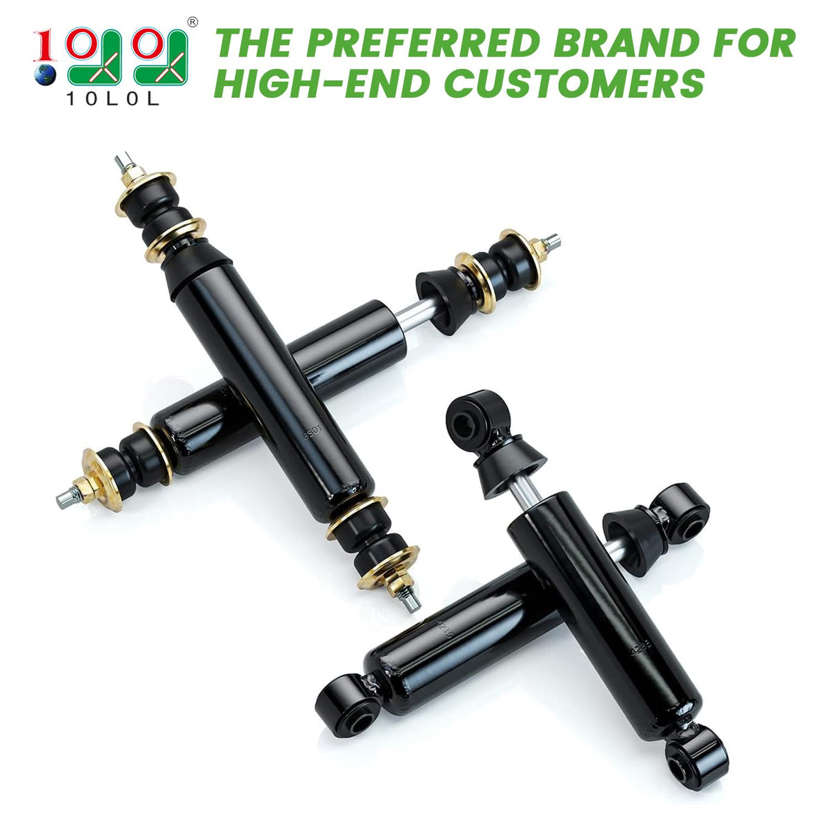 10L0L front shock for Club Car Precedent gas 2004+ enhances stability on uneven courses