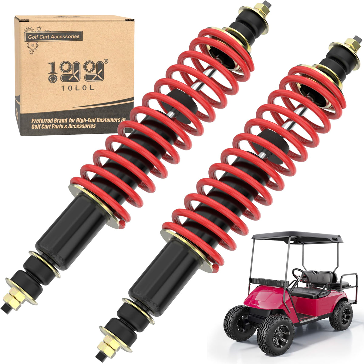 10L0L front shock for EZGO TXT enhances stability and ride quality