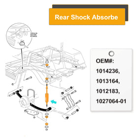 10L0L front shock OEM replacement compatible with 1014235 and 1015813