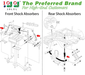 10L0L front shock for Club Car Precedent improves handling on uneven courses
