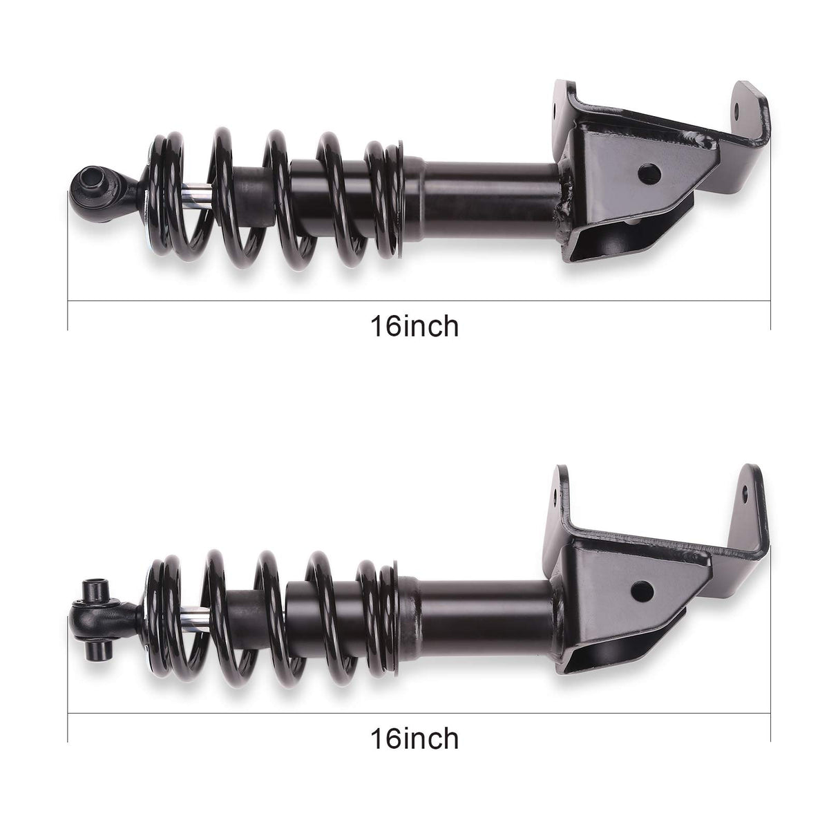 10L0L golf cart front shocks set includes passenger and driver sides.