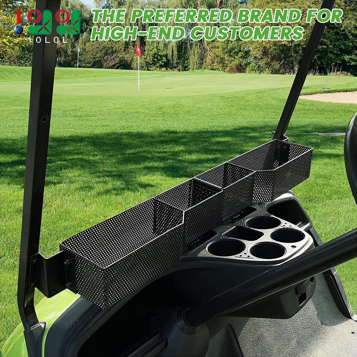 10L0L front basket for Yamaha Drive-2 offers instant-access storage.
