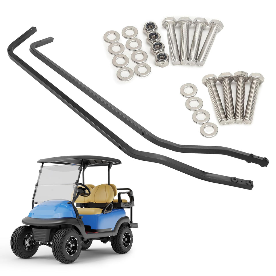 10L0L front strut bracket set for Club Car Precedent evenly distributes roof load.