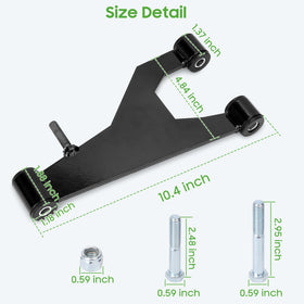 10L0L Front suspension A-arm assembly for improved ride quality on golf carts