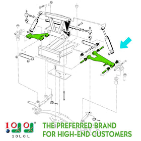 10l0l front suspension control arm illustration for Club Car DS models