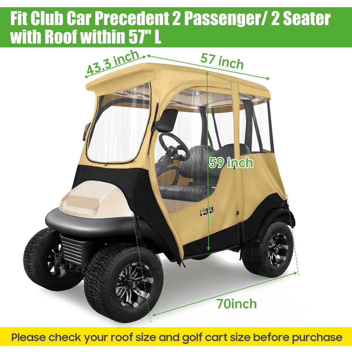 10L0L front-window roll-up keeps rain out while offering easy access.