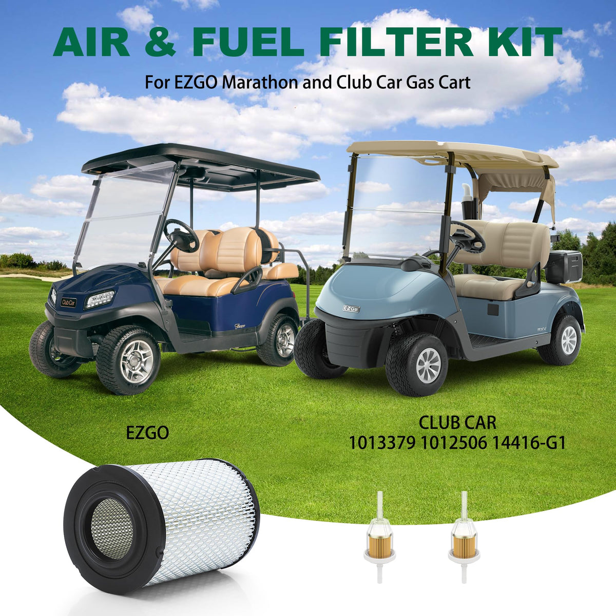10L0L fuel filter kit for EZGO Marathon supports clean fuel delivery.