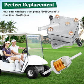 10L0L fuel pump kit components include filter, lines, and clamps for easy replacement.