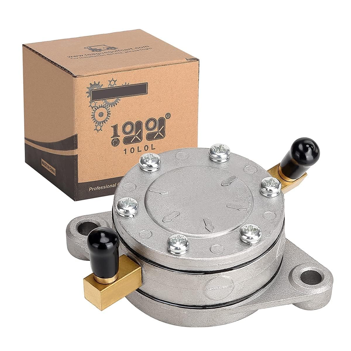 10L0L fuel pump packaging and labeling communicates clear product details.