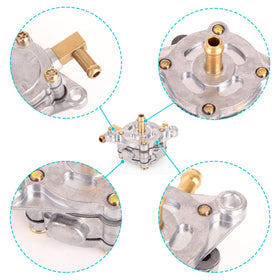 10L0L Yamaha G1/G3 fuel pump rear view, compact and durable housing.