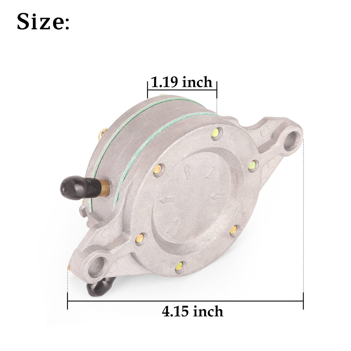 10L0L fuel pump for Yamaha G9, front view, improved fuel delivery stability.