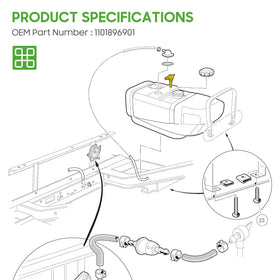 10L0L Tube includes shut-off valve for controlled fuel transfer.
