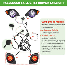 10L0L G29 rear light mount kit for Yamaha Drive vehicles.