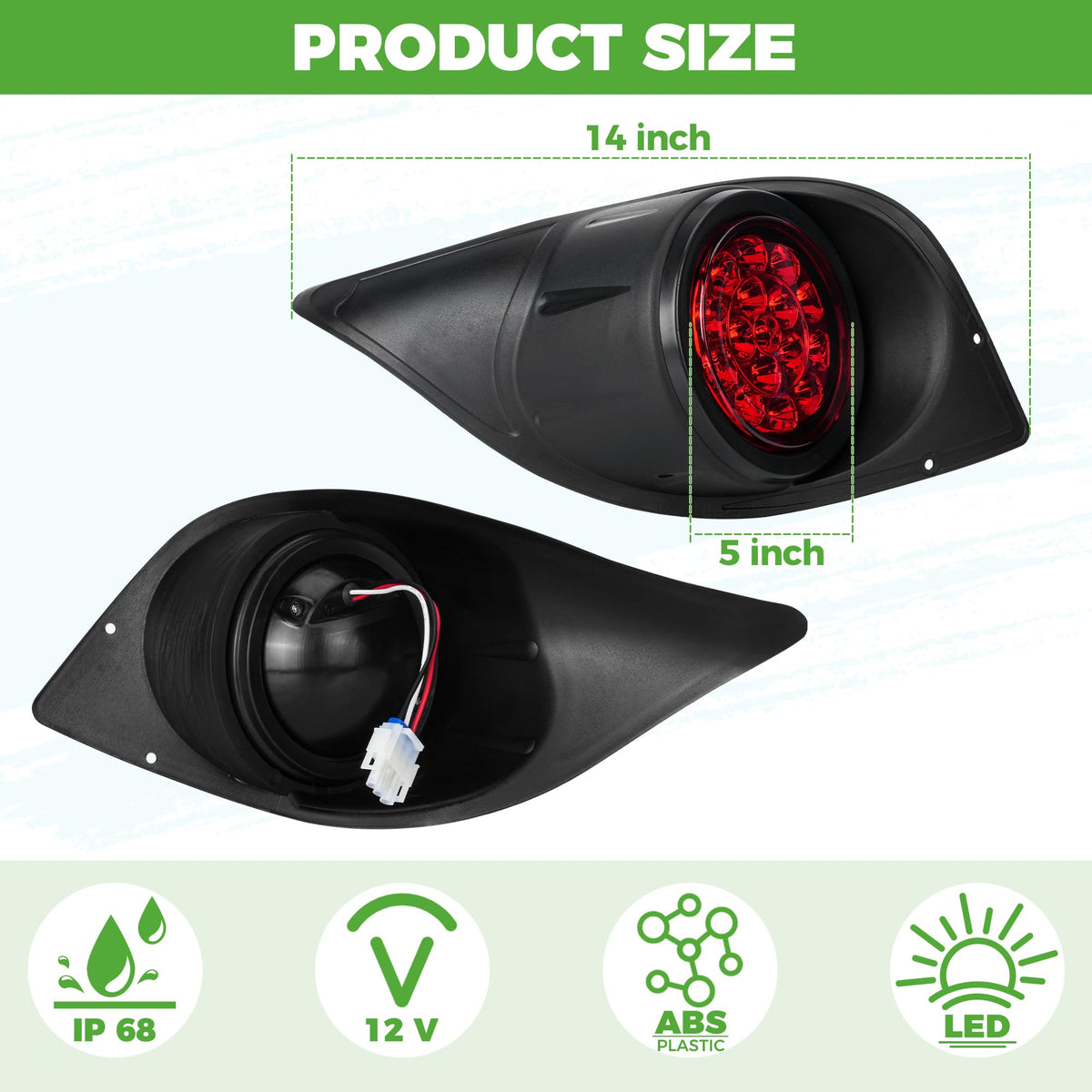 10L0L G29 tail light durability against vibration and weather conditions.