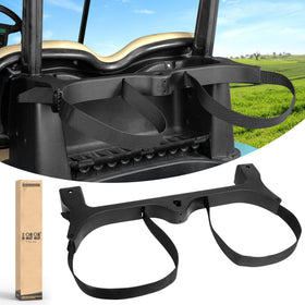 10L0L golf bag attachment on Club Car Precedent rear seat for secure clubs