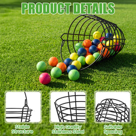 10L0L golf ball basket oval opening design for loading.