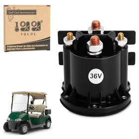 10L0L golf cart solenoid exterior view demonstrates rugged build and EZGO RXV compatibility.