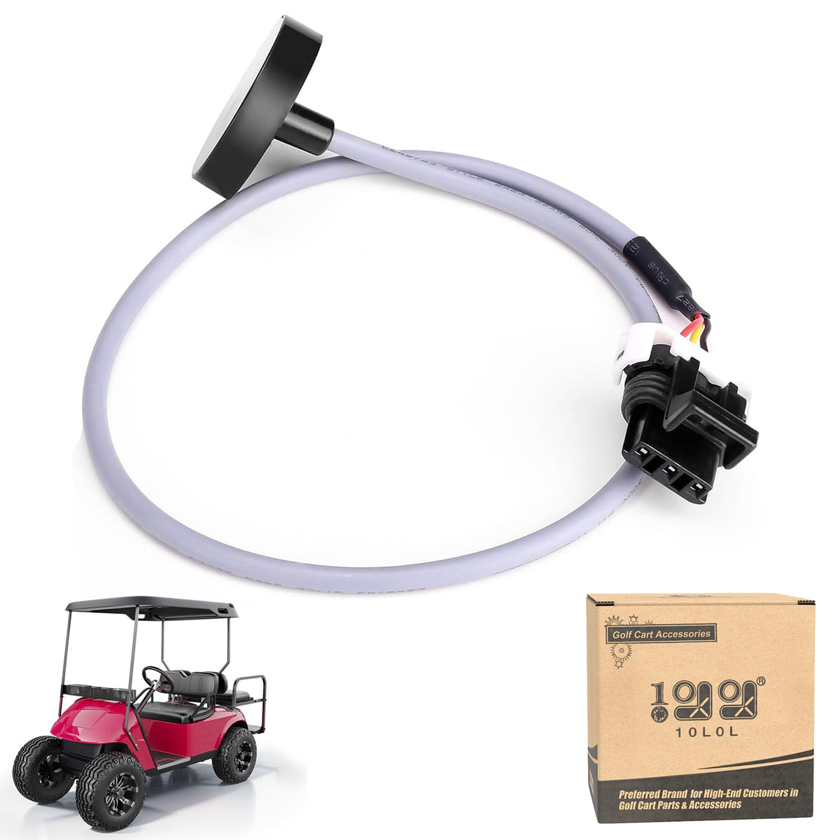 10L0L golf cart 48V speed sensor harness for EZGO TXT, enhancing sensor reliability