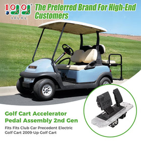 10L0L golf cart accelerator pedal assembly 2nd gen side view shows robust mounting