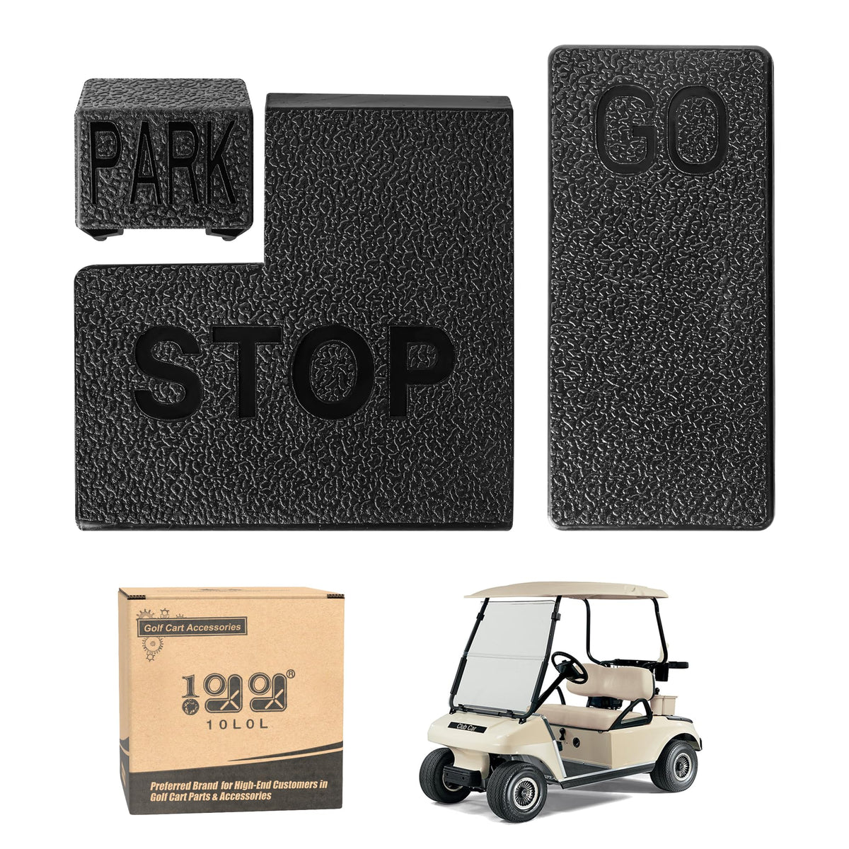 10L0L Golf Cart accelerator pedal pad enhances smooth acceleration control