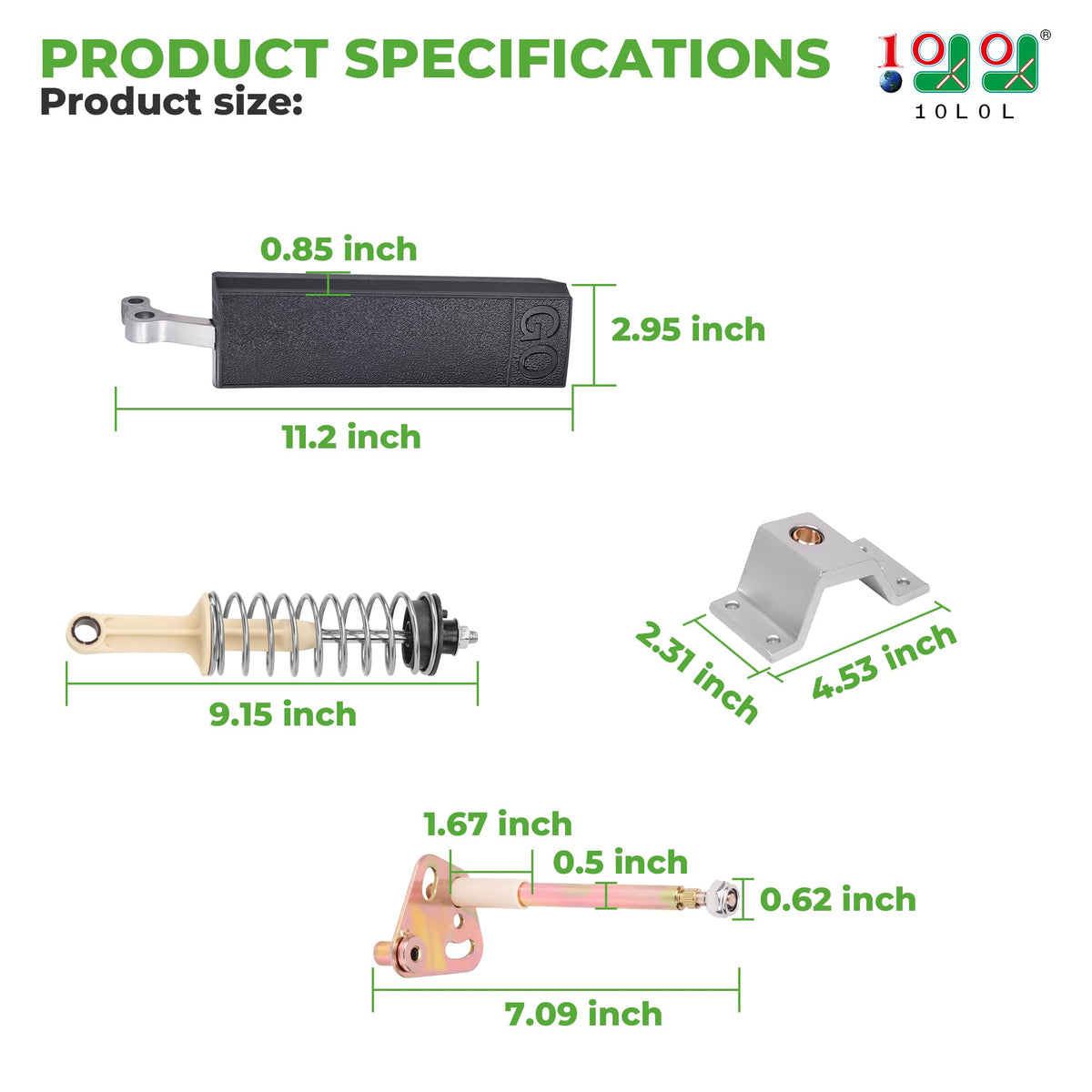 10L0L durable materials resist wear and corrosion for long cart life.
