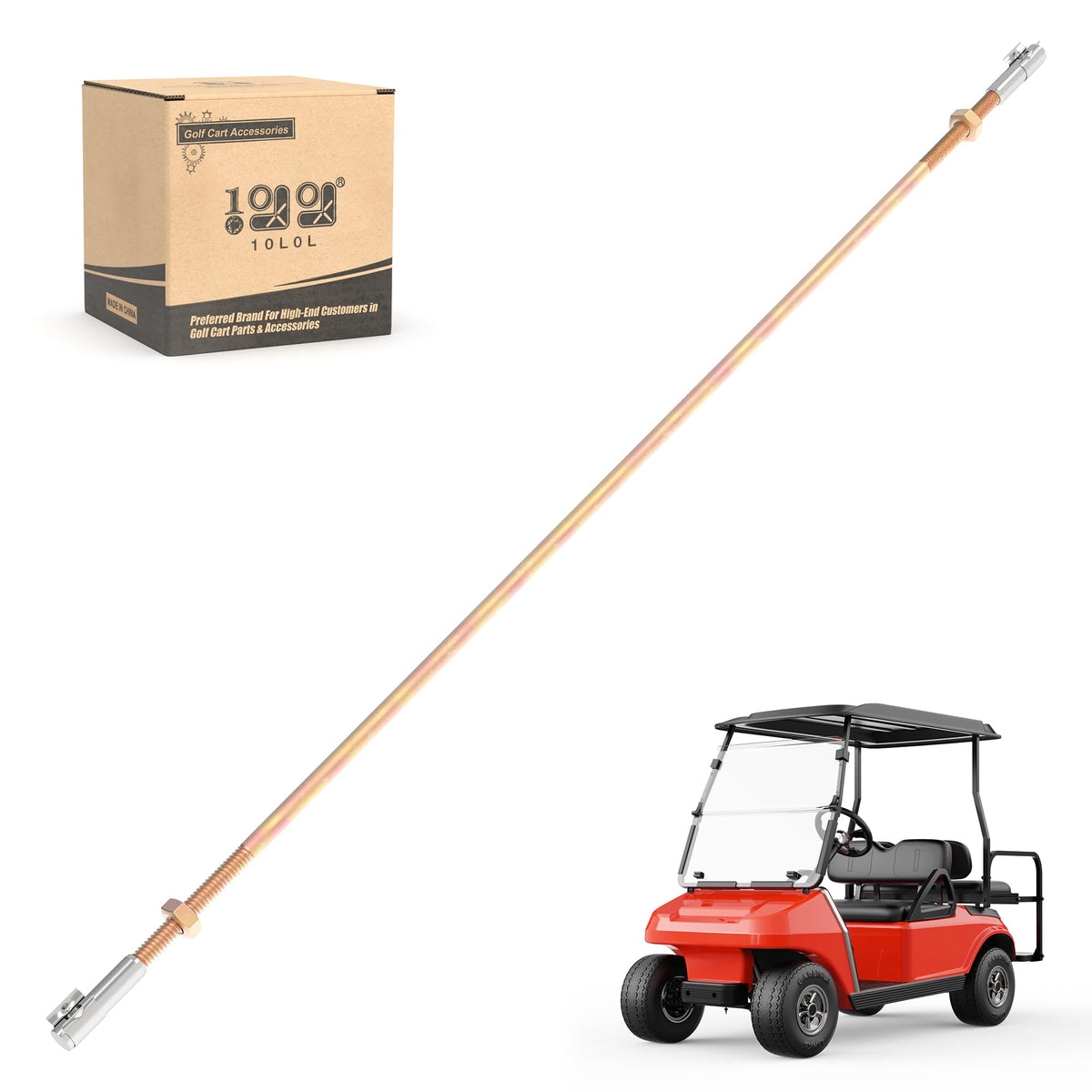 10L0L golf cart accelerator rod assembly shows smooth throttle control for Club Car DS