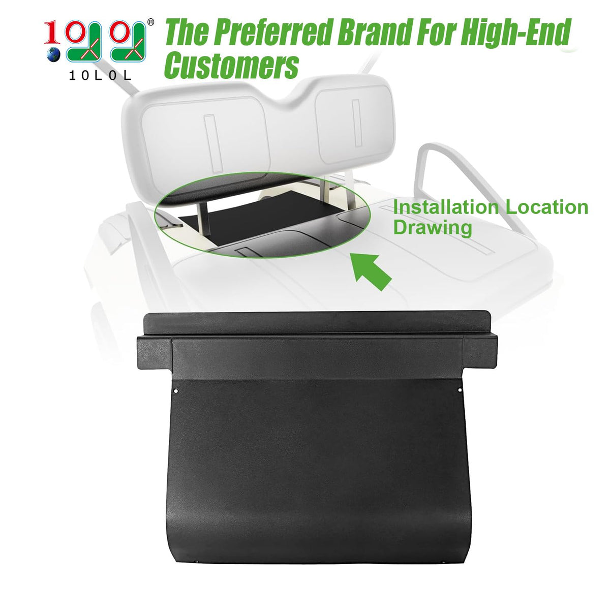 10L0L EZGO Medalist panel offers OEM-style replacement with durable black plastic