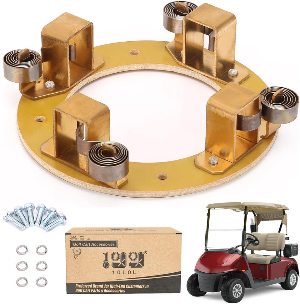 10L0L golf cart ADC brush holder plate front view improves motor conductivity for EZGO models