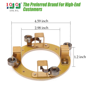 10L0L brush holder plate on EZGO side angle showcases compact, durable design