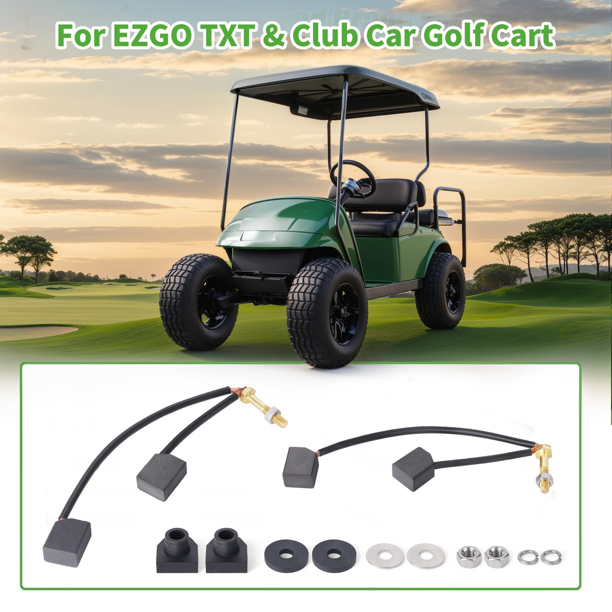 10L0L Golf Cart ADC brush kit close-up, OEM-compatible replacement part