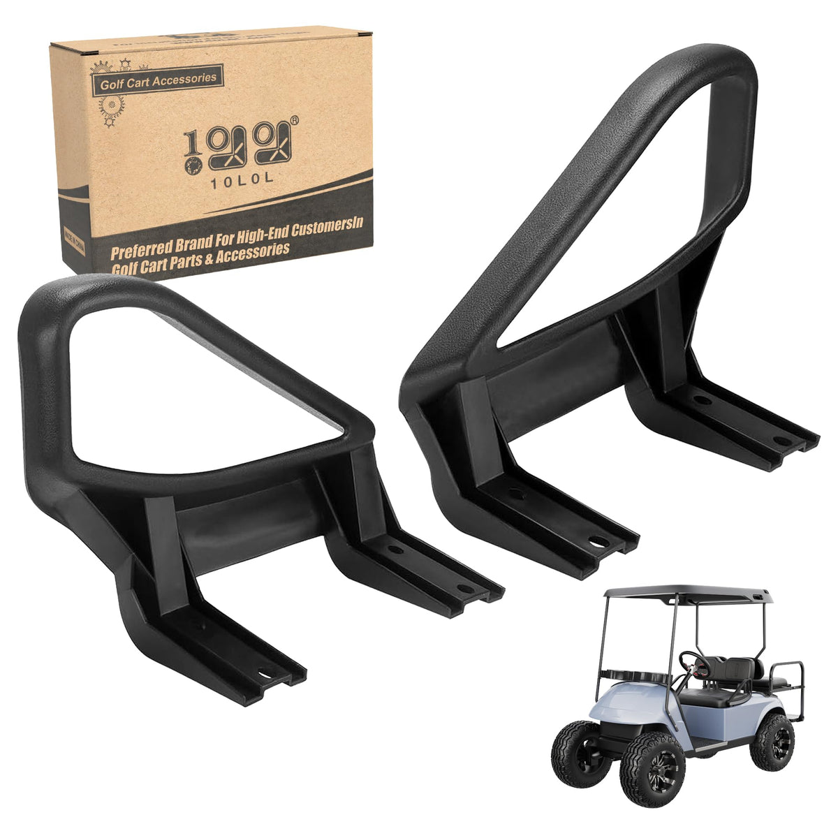 10L0L golf cart arm rest hip restraint on the left side enhances seated stability.
