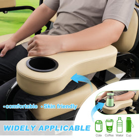 Universal fit 10L0L arm rests for EZ-GO/Club Car/Yamaha rear seats.