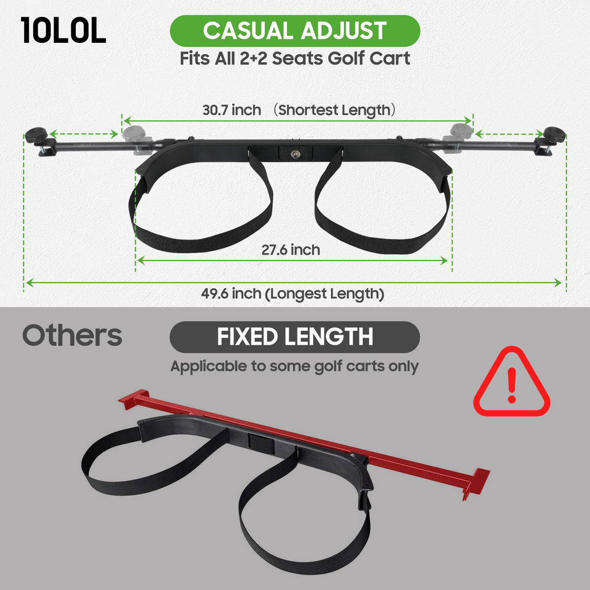 10L0L golf cart bag holder bracket telescopic adjustment for universal fit
