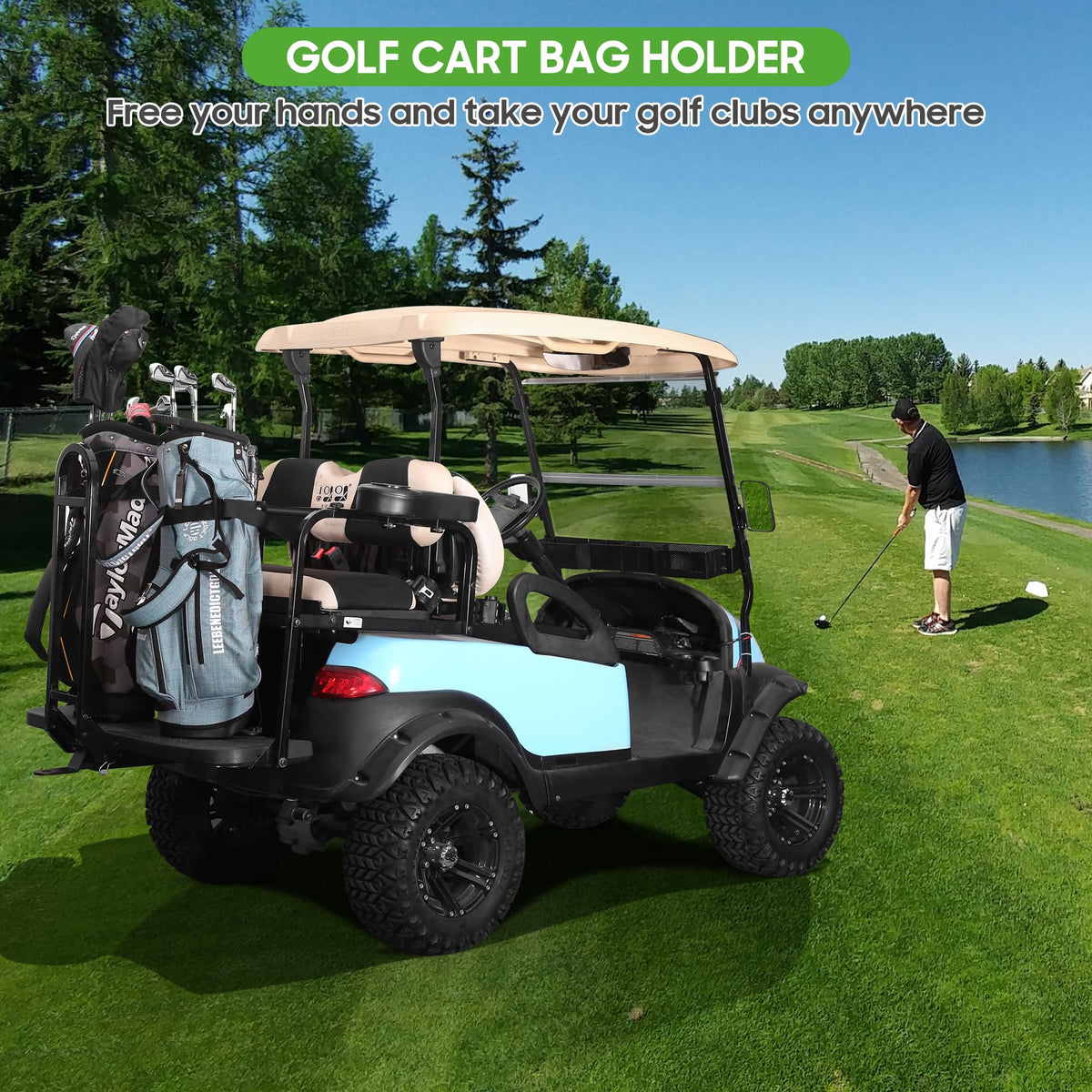 10L0L golf cart bag holder compatible with EZGO Club Car Yamaha