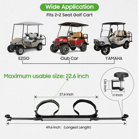 10L0L golf cart bag holder no-drill setup for quick mounting