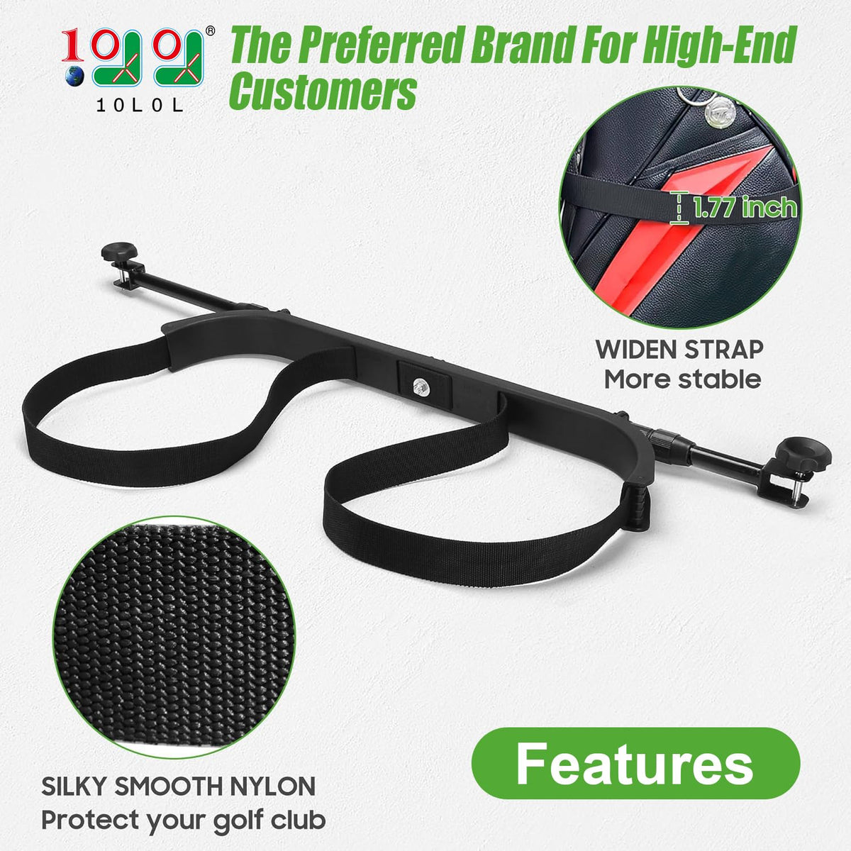 10L0L golf cart bag holder weather durability resists rust outdoors