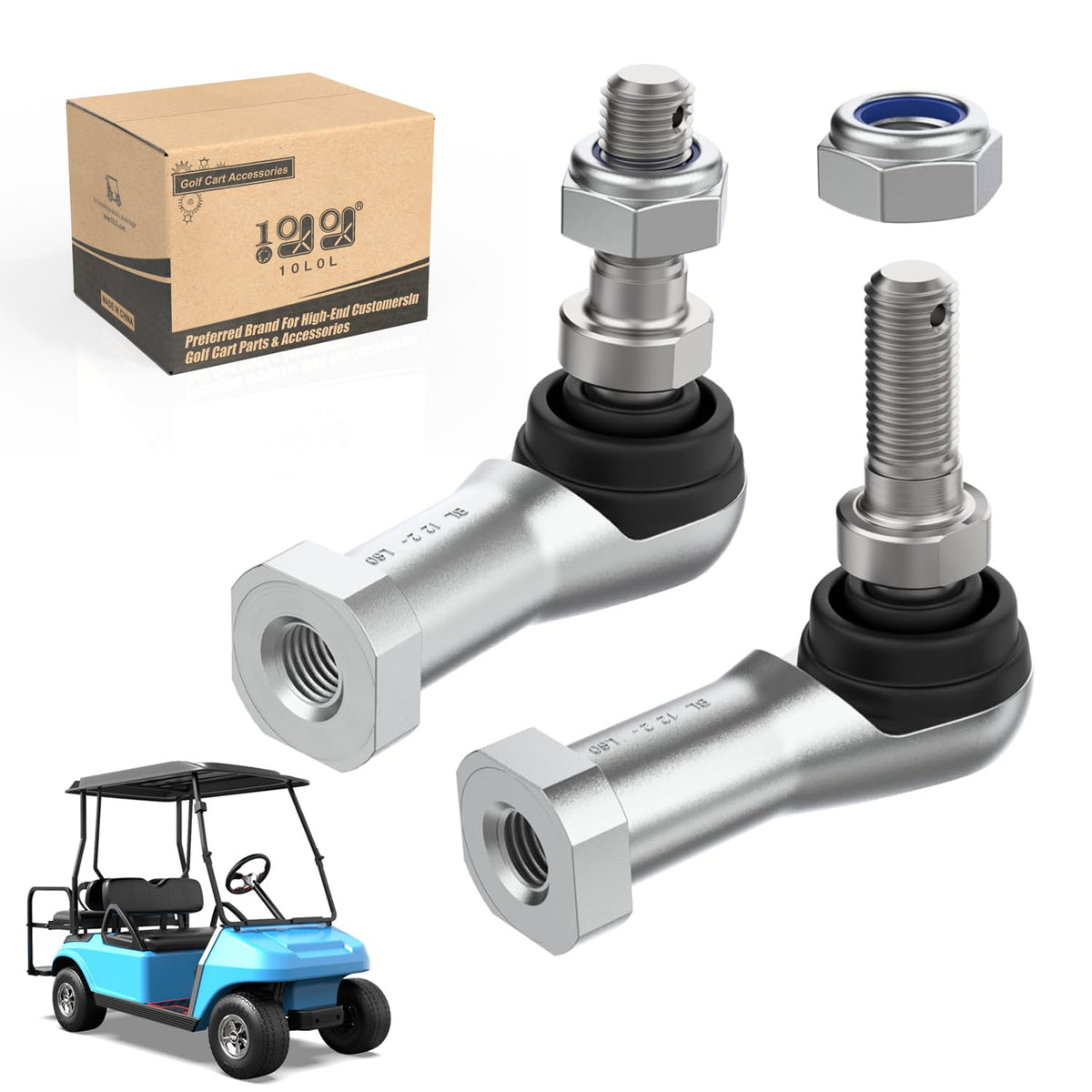 10L0L driver-side ball joint end with right-thread for precise steering.