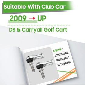 10L0L golf cart ball joint kit uses rust-resistant materials for durability.