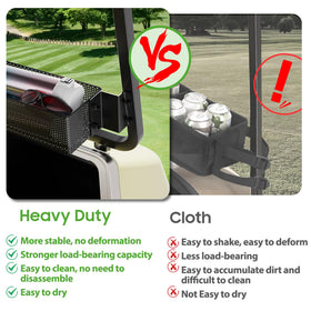 10L0L Golf Cart Basket rust-resistant steel for all-weather use