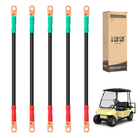 10L0L golf cart battery cable set with 4 gauge wires and 14inch length