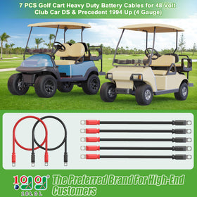10L0L golf cart battery cables in red, 41in, reliable power delivery for Club Car DS/Precedent.