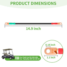 10L0L Club Car DS 81+ 36V cables offer corrosion resistant design for longevity.